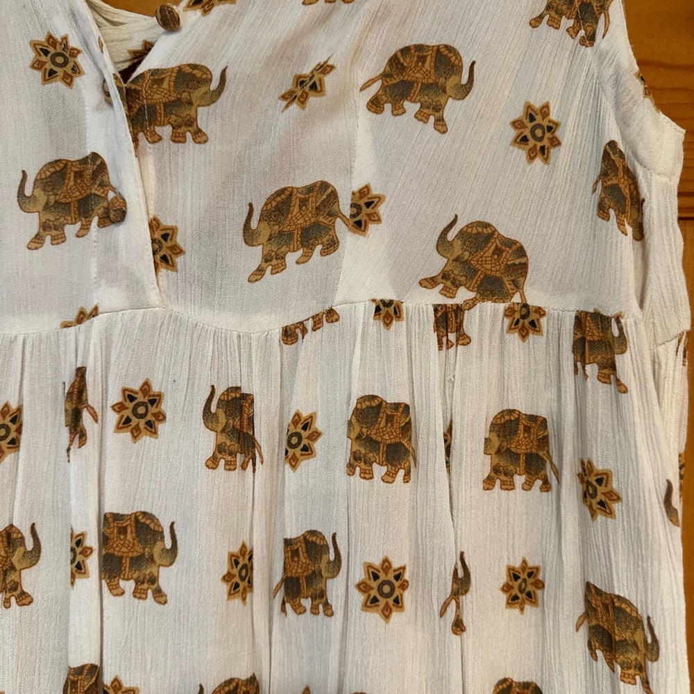 ASOS Elephant Print V-Neck Mini Dress - Picture 3 of 4